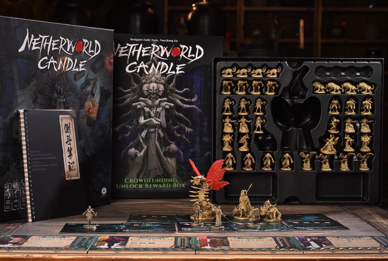 Netherworld Candle physical game box showcasing premium components